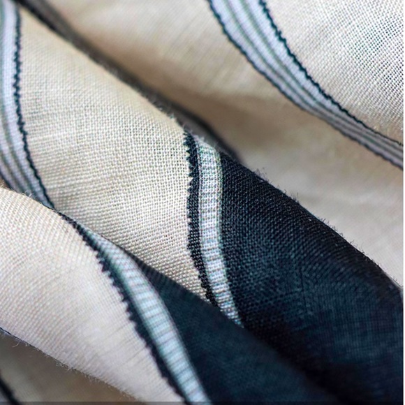 French Natural ramie luxury breathable comfortable striped pants summer - Picture 5 of 7